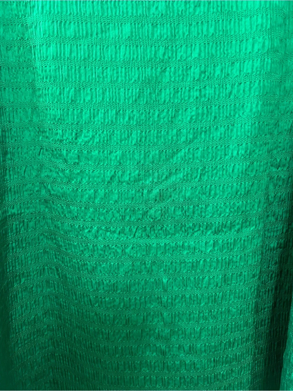 LOFT vibrant Green Crinkle Textured Long Sleeve Blouse Size-S